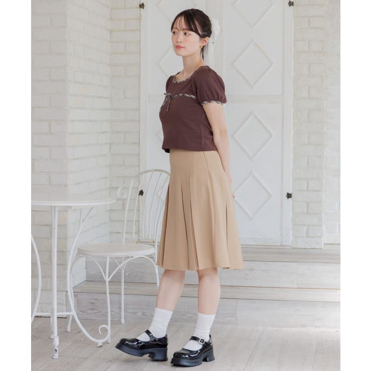 チェックパイピングTEE | RETRO GIRL | 詳細画像7 