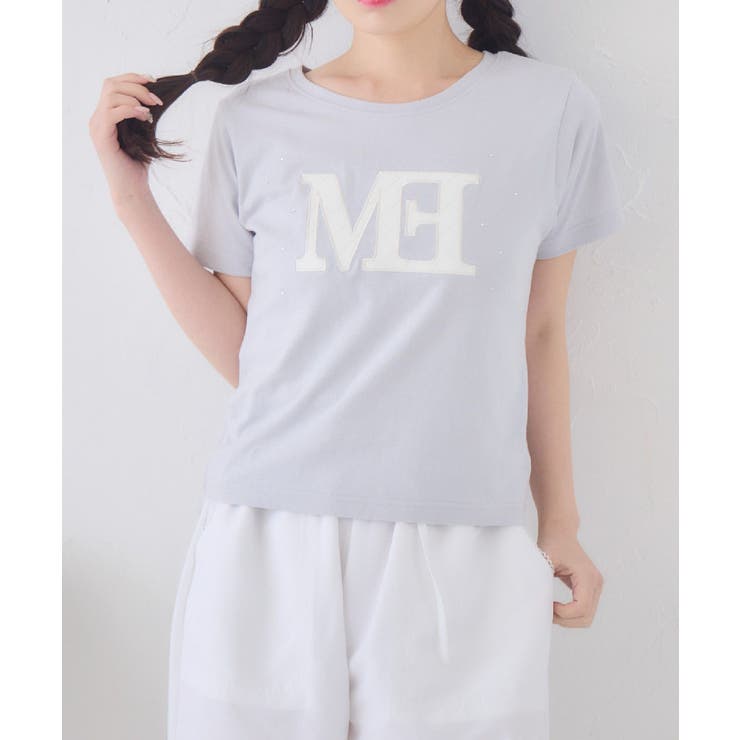 BLU0 | キルティングロゴTシャツ | RETRO GIRL