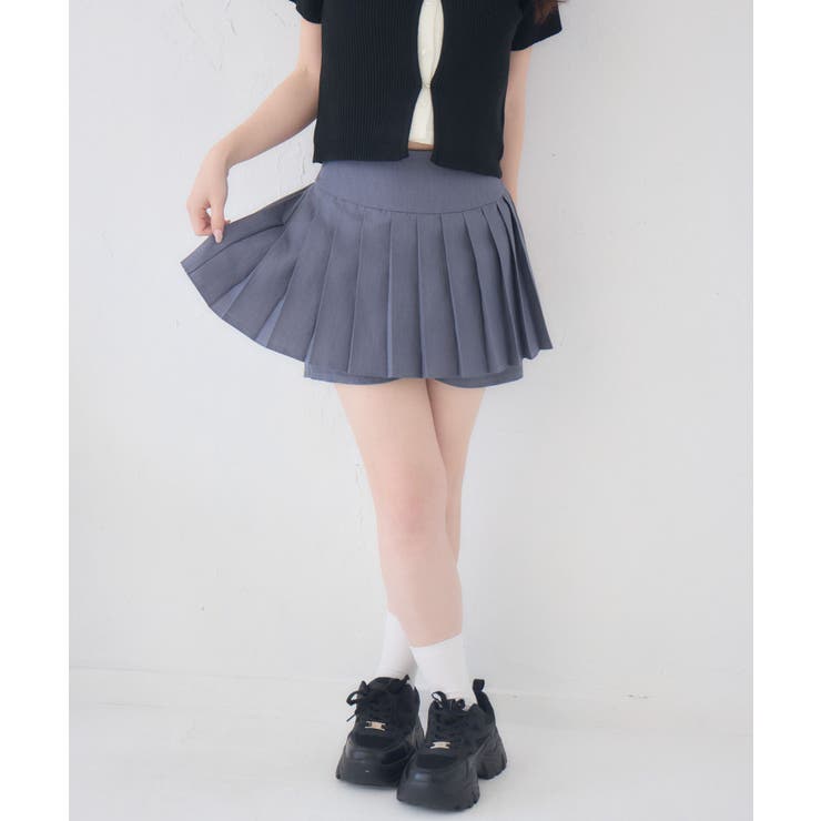 GRY1 | ハイウエストプリーツスカパン | RETRO GIRL
