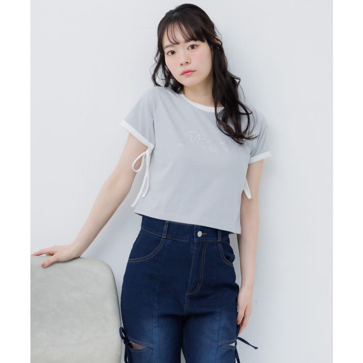 袖リボンビジューロゴTEE | RETRO GIRL | 詳細画像23 