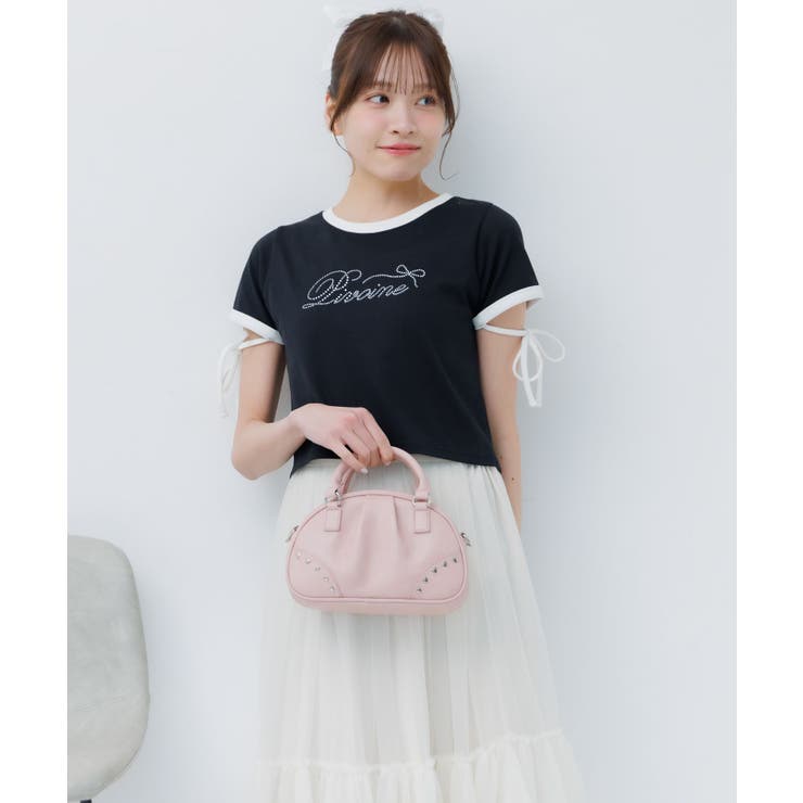 袖リボンビジューロゴTEE | RETRO GIRL | 詳細画像9 