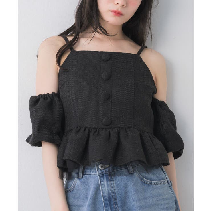 BLK1 | 2wayツイードペプラムBL | RETRO GIRL