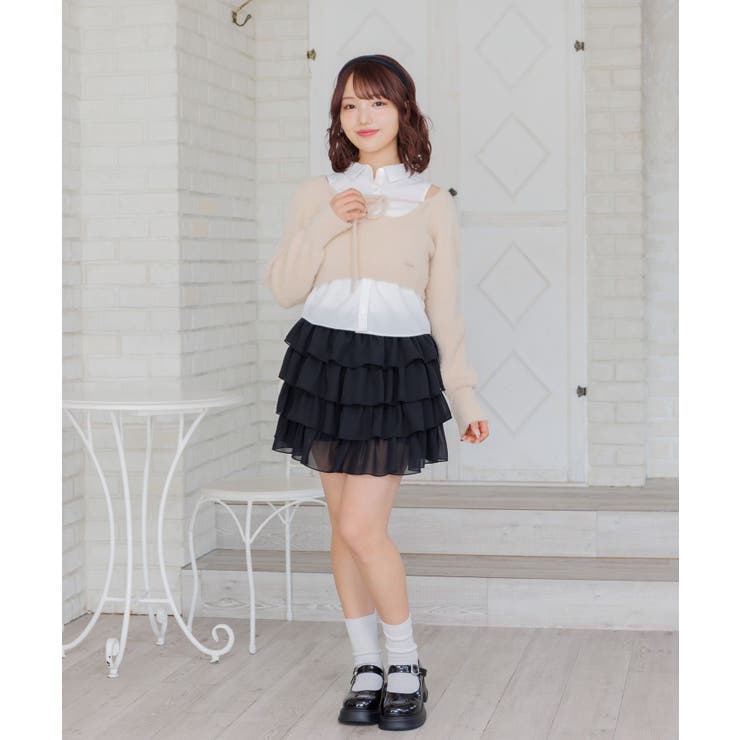 メニーフリルシフォンミニSK | RETRO GIRL | 詳細画像11 