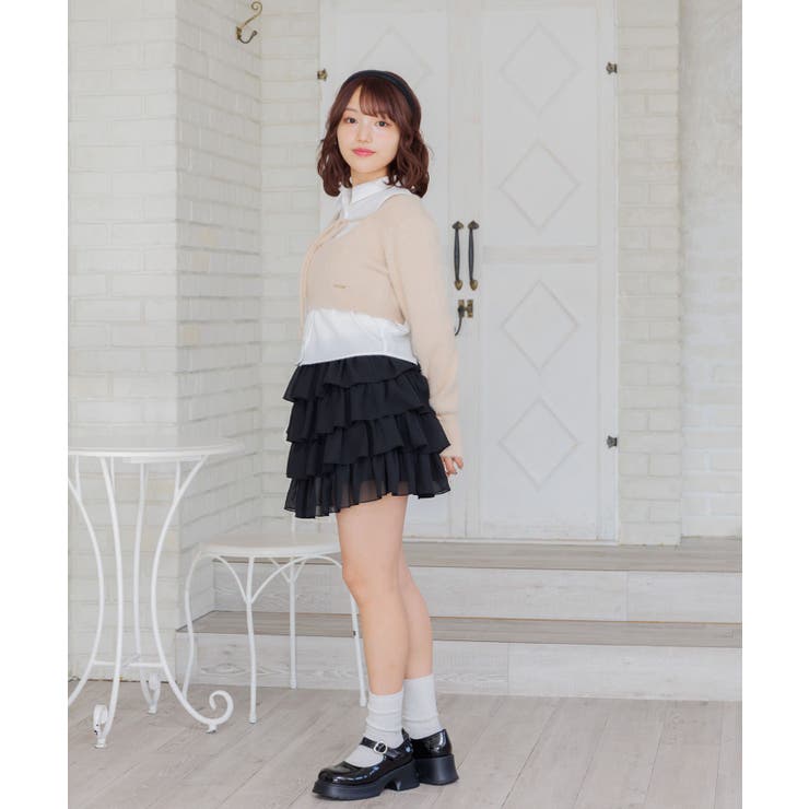 メニーフリルシフォンミニSK | RETRO GIRL | 詳細画像14 
