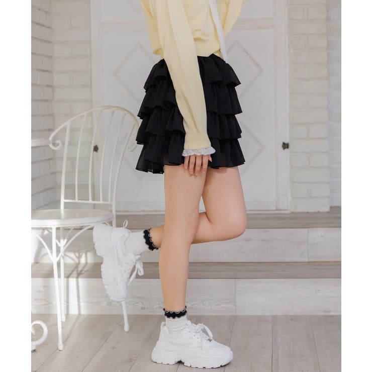 メニーフリルシフォンミニSK | RETRO GIRL | 詳細画像18 