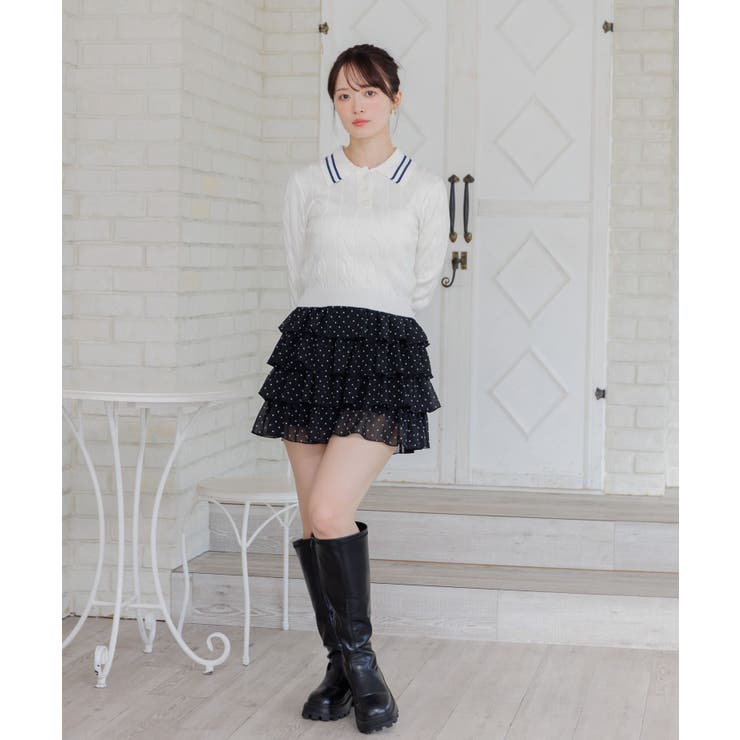 メニーフリルシフォンミニSK | RETRO GIRL | 詳細画像2 