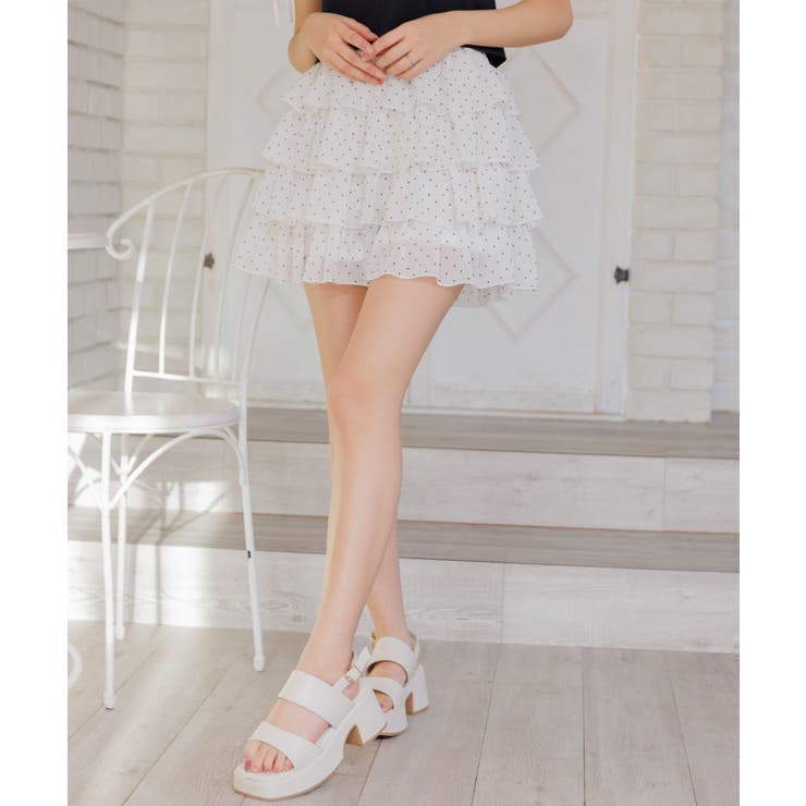 メニーフリルシフォンミニSK | RETRO GIRL | 詳細画像26 