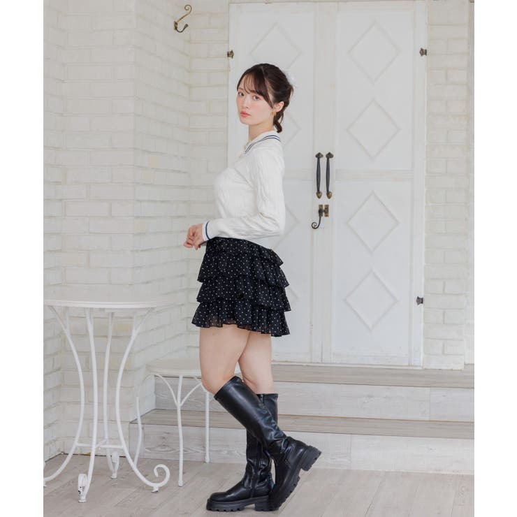 メニーフリルシフォンミニSK | RETRO GIRL | 詳細画像3 