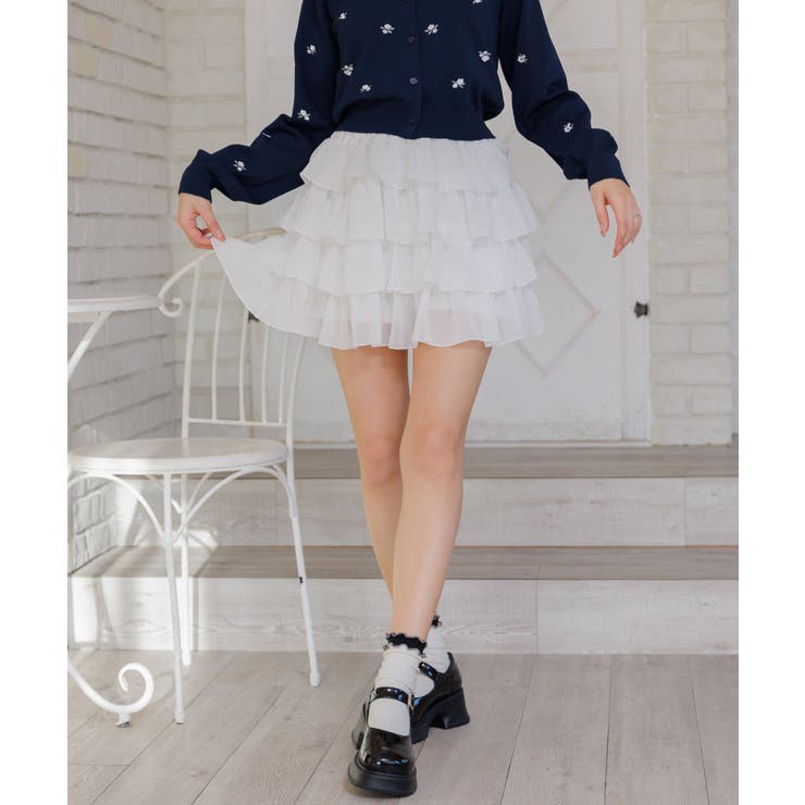 メニーフリルシフォンミニSK | RETRO GIRL | 詳細画像37 