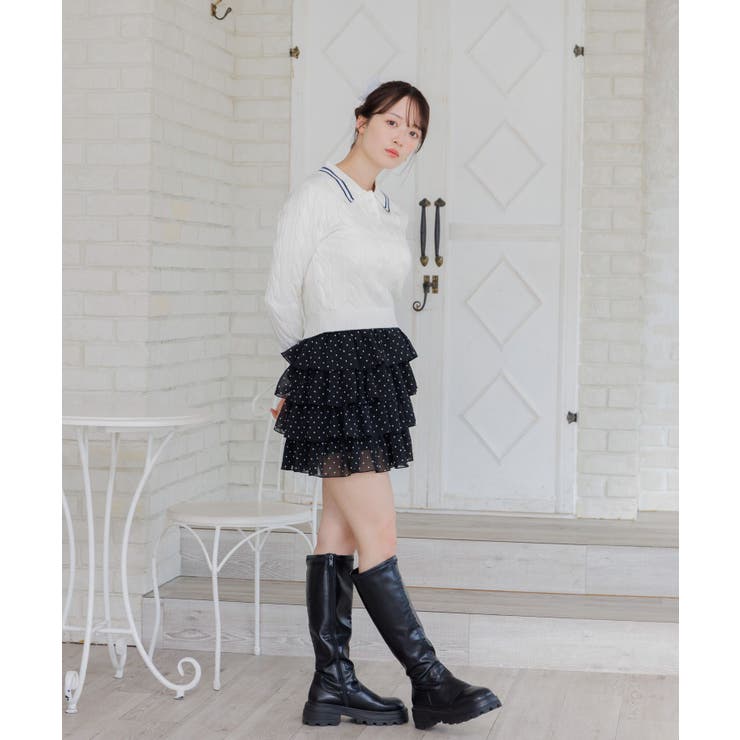 メニーフリルシフォンミニSK | RETRO GIRL | 詳細画像5 