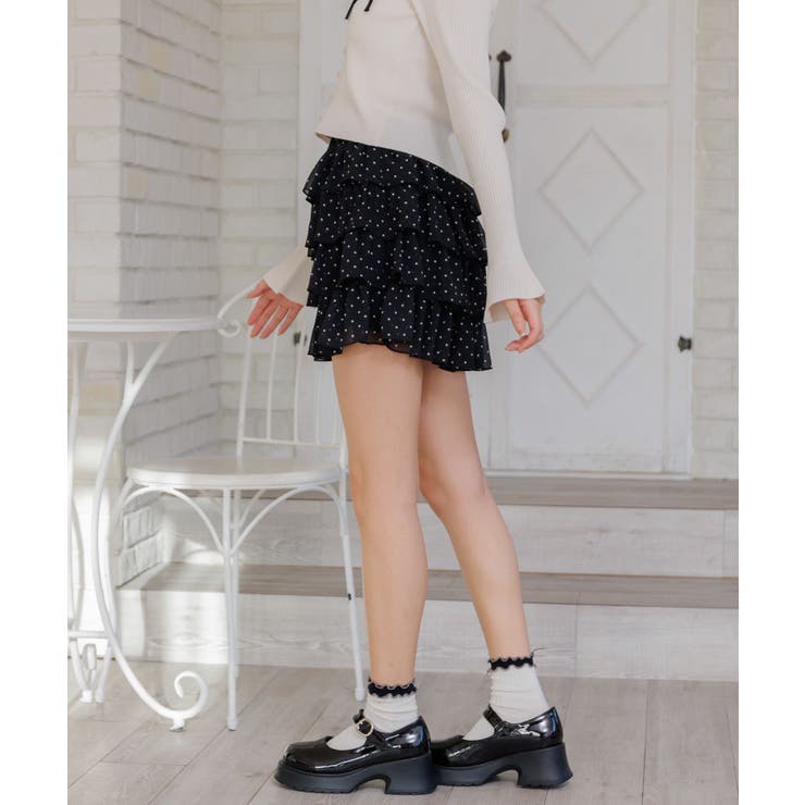 メニーフリルシフォンミニSK | RETRO GIRL | 詳細画像9 