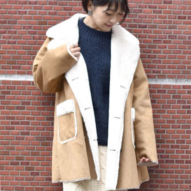 ライトブラウン | ●Emsexcite● Fムートンコート | RETRO GIRL