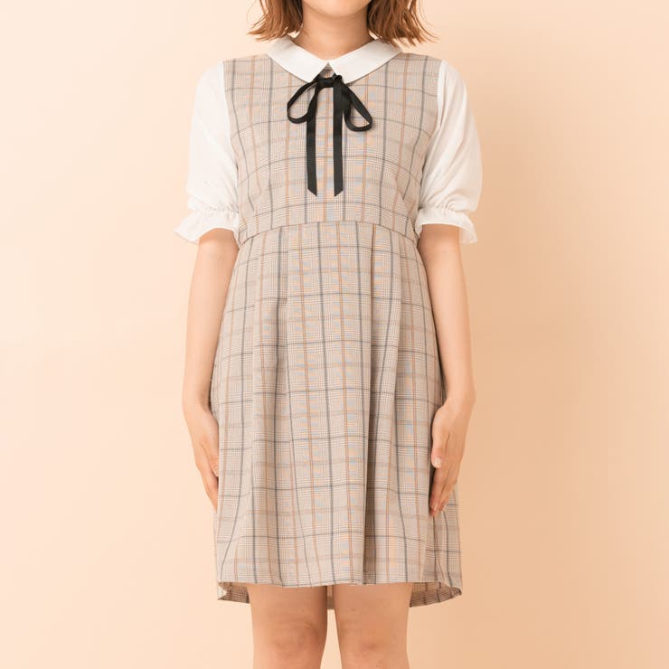 Emsexcite リボン付チェックフレアop 品番 Rtgw Retro Girl レトロガール のレディースファッション通販 Shoplist ショップリスト