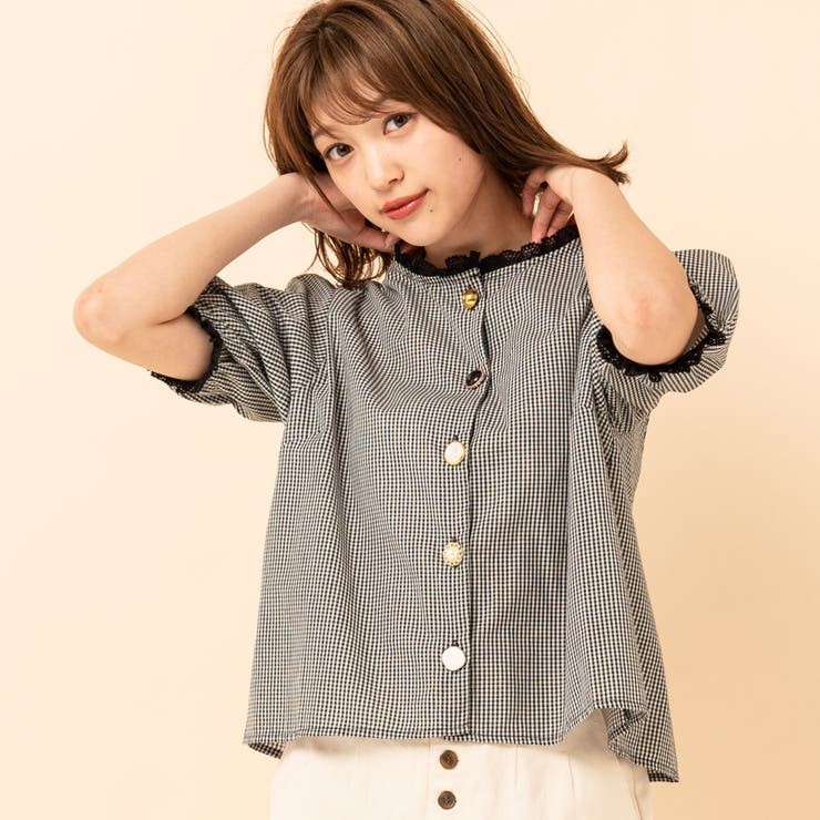○Emsexcite○ 半袖色々釦BL[品番：RTGW0001155]｜RETRO GIRL（レトロ