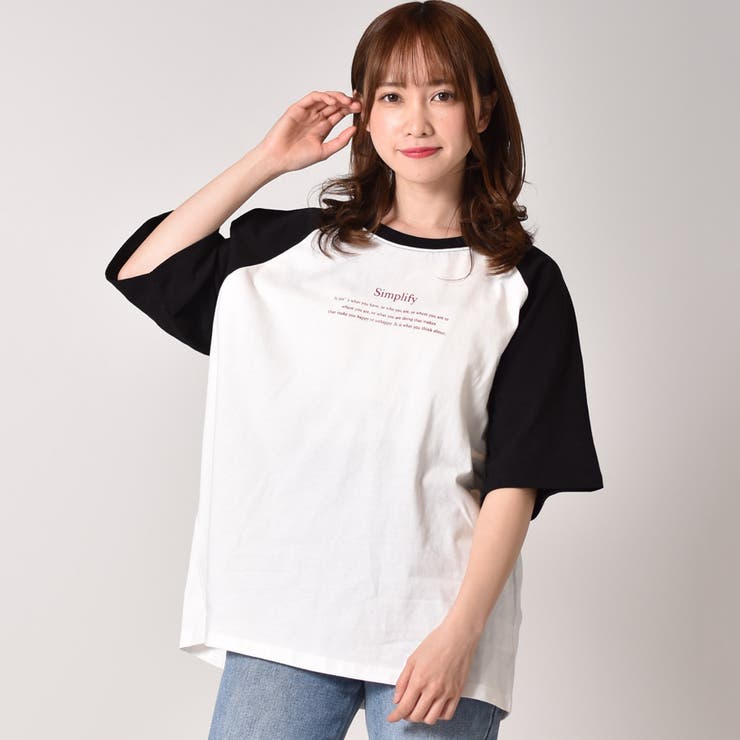 Emsexcite 5分袖ラグランロゴtee 品番 Rtgw Retro Girl レトロガール のレディース ファッション通販 Shoplist ショップリスト