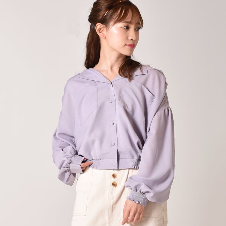 【高価値】 ◇Emsexcite◇ フード付ブラウス[品番：RTGW0001820]｜RETRO シャツ+ブラウス(長袖+七分)