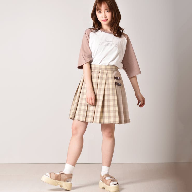 国内発送☆Simple Retro☆プリーツ レトロ ロング スカート☆ Simple Retro キュート プリント プリーツ ロングスカート
