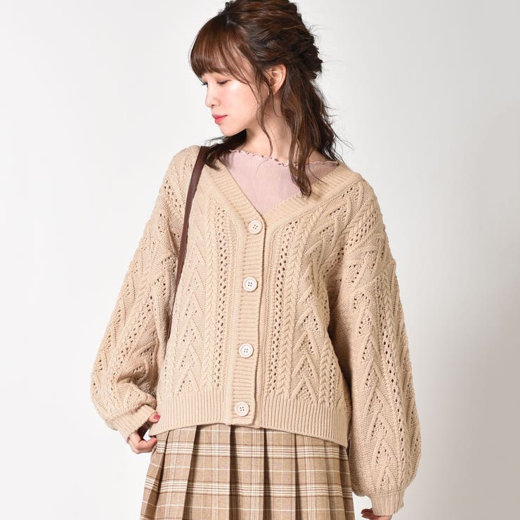 MATURED ケーブルニットカーデ FREE SIZE トップス OFFセール 【aran