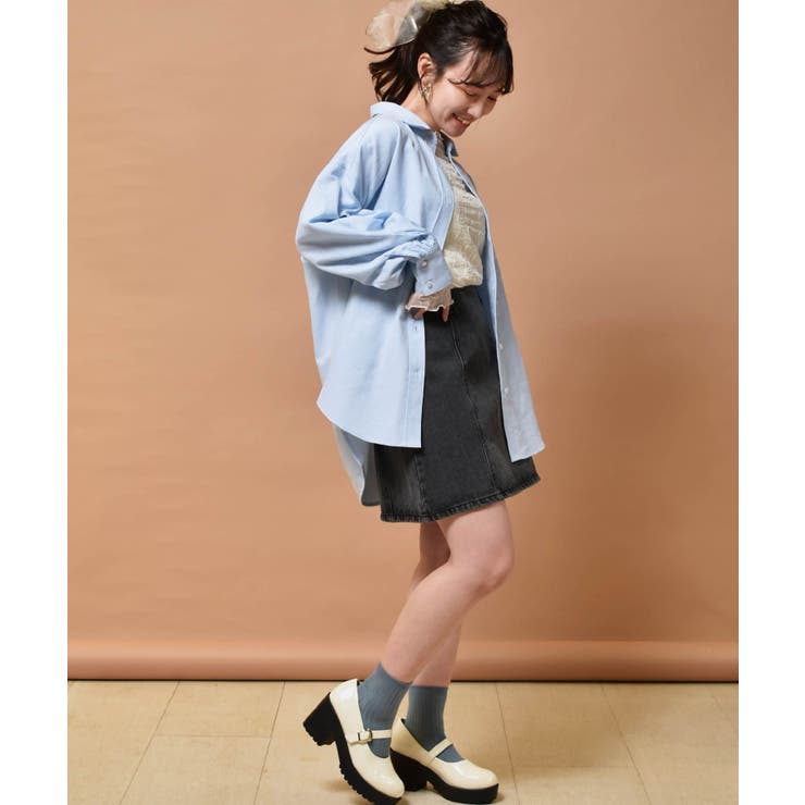 □Emsexcite□ ロゴ刺繍シャツ[品番：RTGW0005226]｜RETRO GIRL