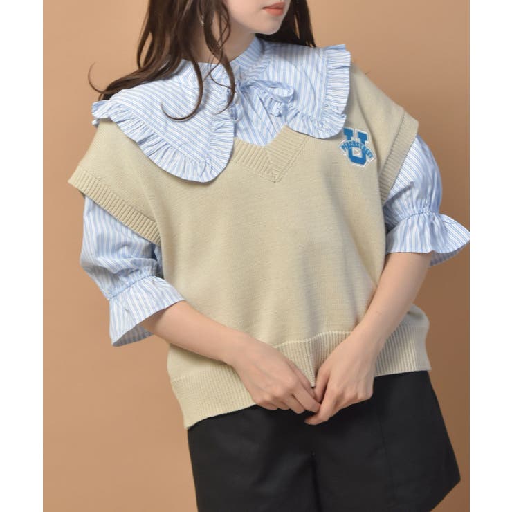 刺繍ニットベスト[品番：RTGW0005211]｜RETRO GIRL（レトロガール）のレディースファッション通販｜SHOPLIST（ショップリスト）