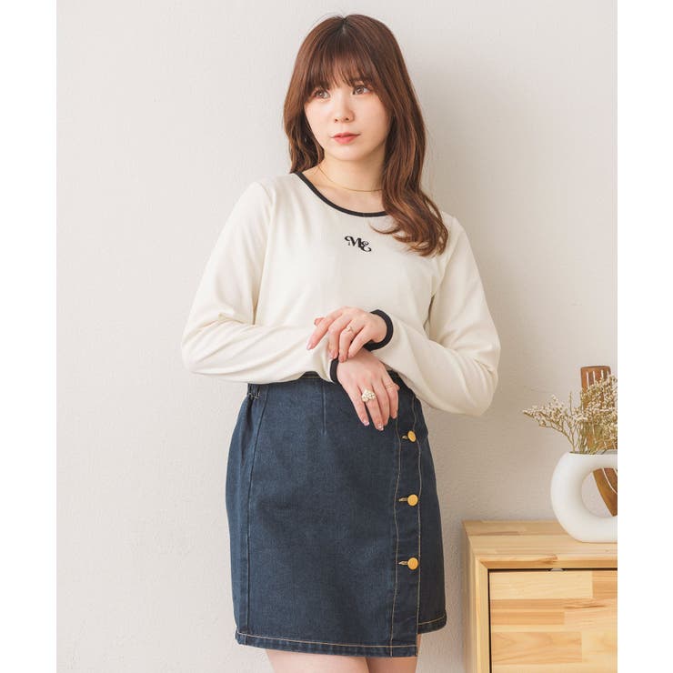 刺繍テレコ長袖CT | RETRO GIRL | 詳細画像5 