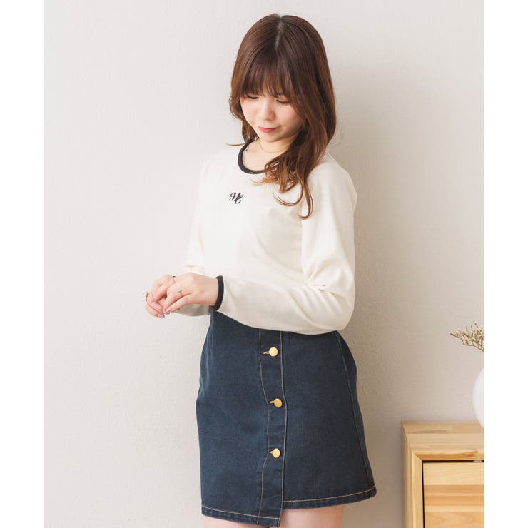 刺繍テレコ長袖CT | RETRO GIRL | 詳細画像6 
