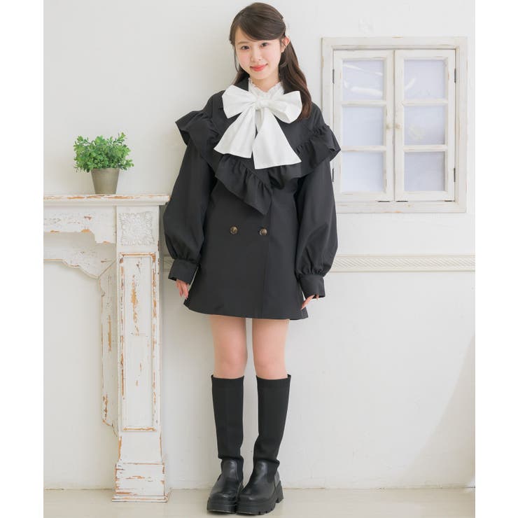 フリルcollarトレンチコート[品番：RTGW0007773]｜RETRO GIRL