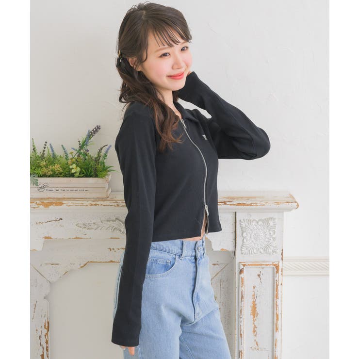 ダブルZIP刺繍CT[品番：RTGW0007866]｜RETRO GIRL（レトロガール