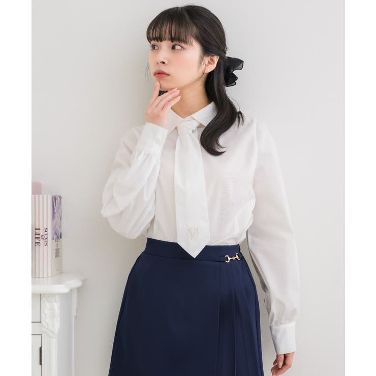 ロゴ刺繍ネクタイSH[品番：RTGW0007724]｜RETRO  GIRL（レトロガール）のレディースファッション通販｜SHOPLIST（ショップリスト）