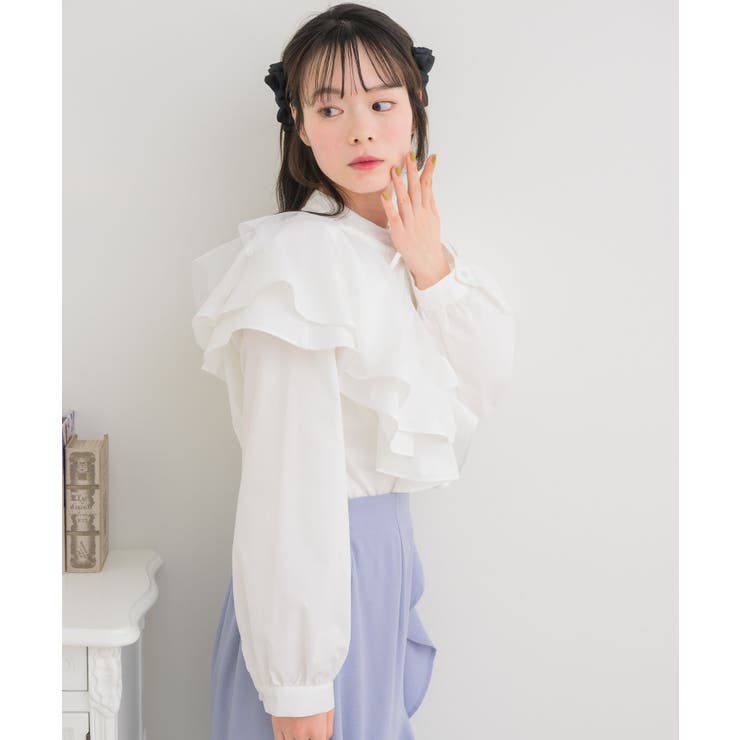 ビス リッチガール フリル デニムジャケット レトロ