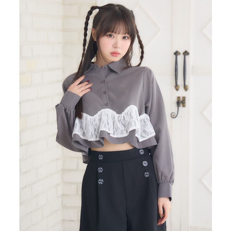 GRY0 | ペプラム裾レースSH | RETRO GIRL