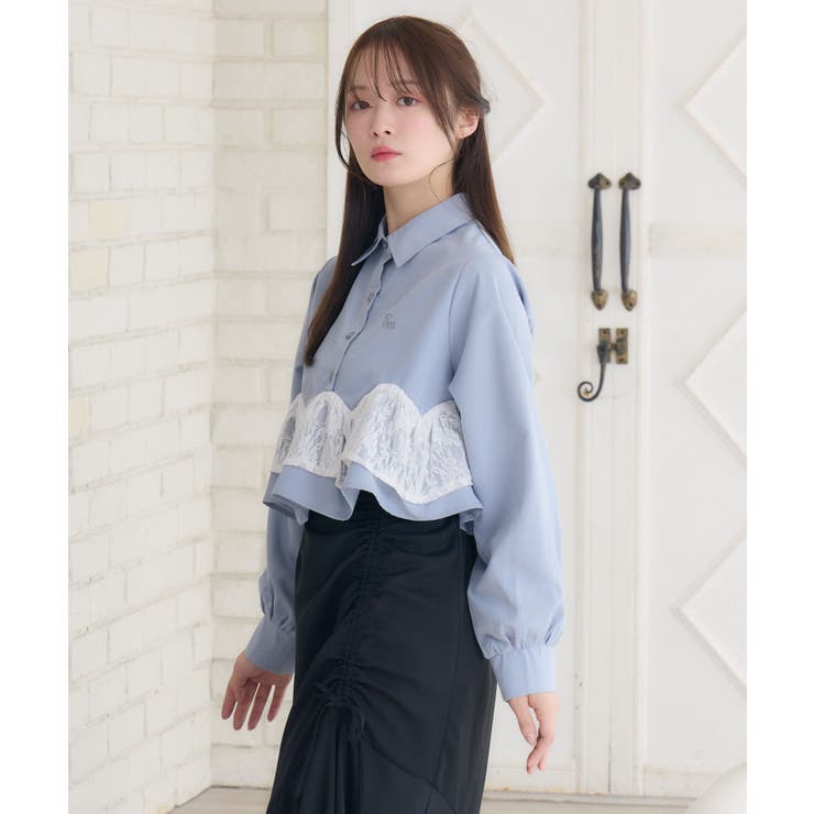 BLU0 | ペプラム裾レースSH | RETRO GIRL