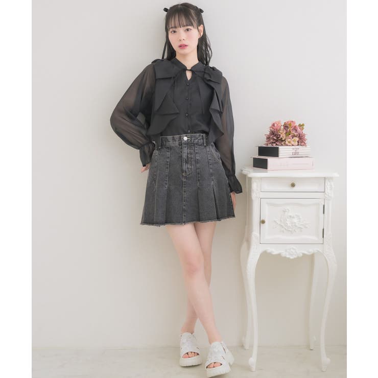 肩リボンフリルBL | RETRO GIRL | 詳細画像4 