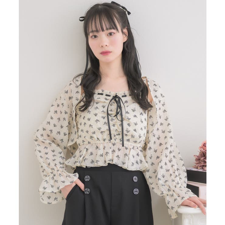 リボンステッチキャミ＆ボレロSET | RETRO GIRL | 詳細画像16 