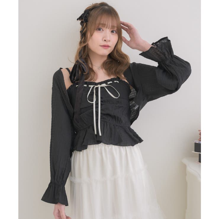 リボンステッチキャミ＆ボレロSET | RETRO GIRL | 詳細画像24 