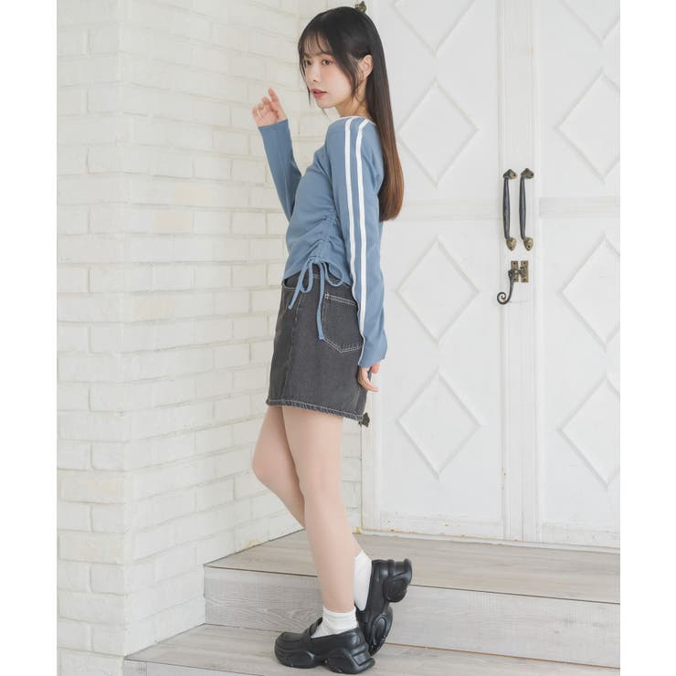 袖ラインドロストTEE | RETRO GIRL | 詳細画像5 