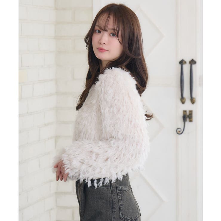 WHT2 | シャイニーフェザーCTカーデ | RETRO GIRL