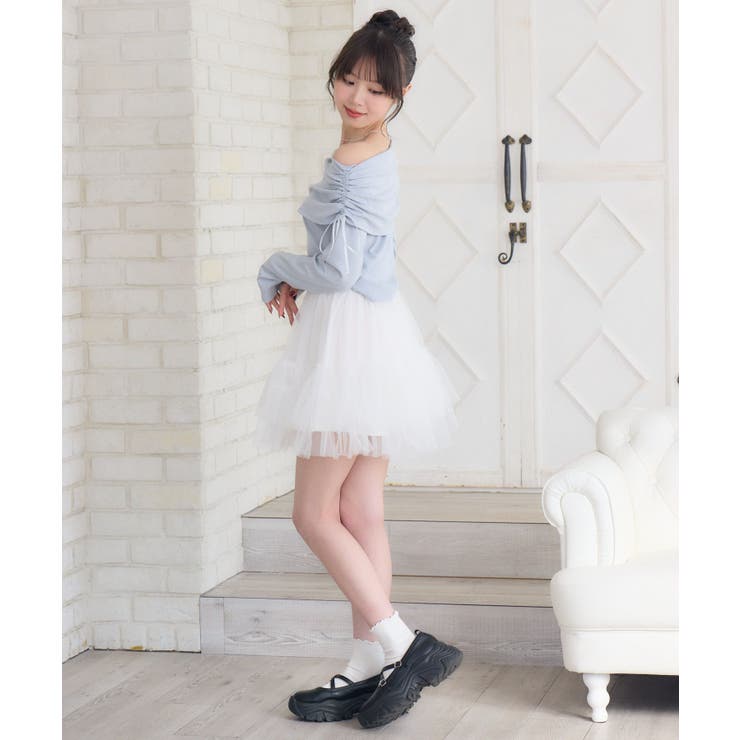 チュールオフショルOP|ems excite | RETRO GIRL ONLINE STORE