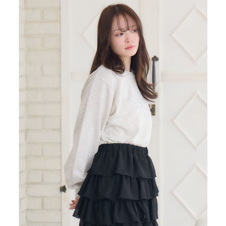 ラメ刺繍ロゴトレーナー | RETRO GIRL | 詳細画像10 