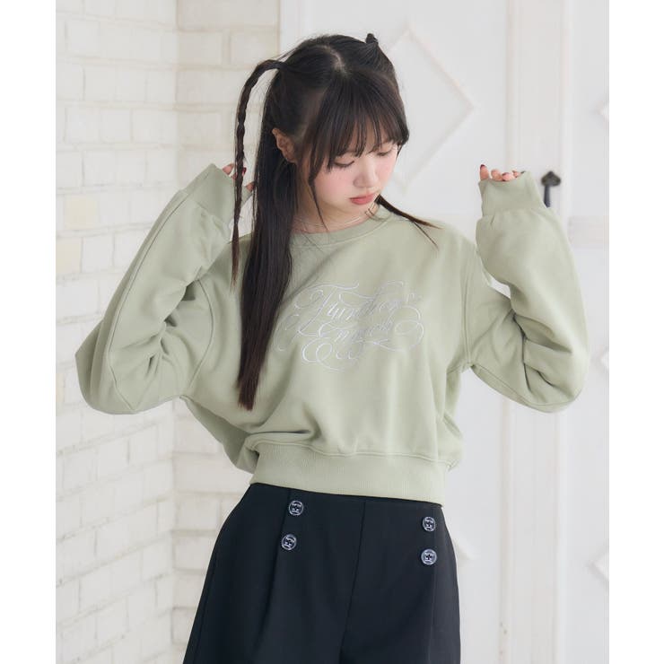 ラメ刺繍ロゴトレーナー | RETRO GIRL | 詳細画像17 