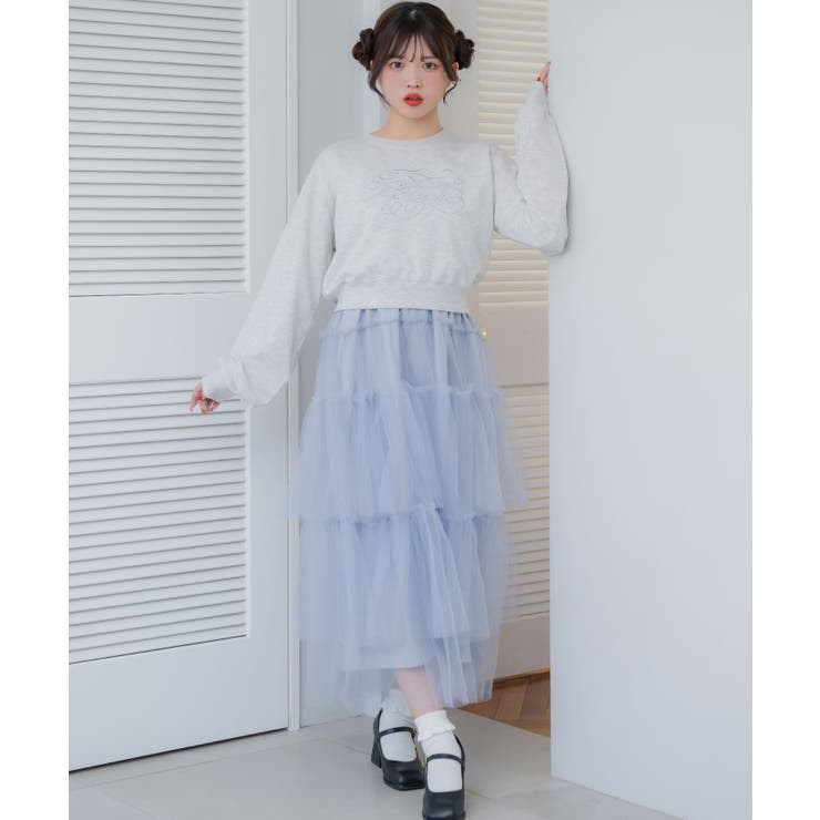 ラメ刺繍ロゴトレーナー | RETRO GIRL | 詳細画像2 