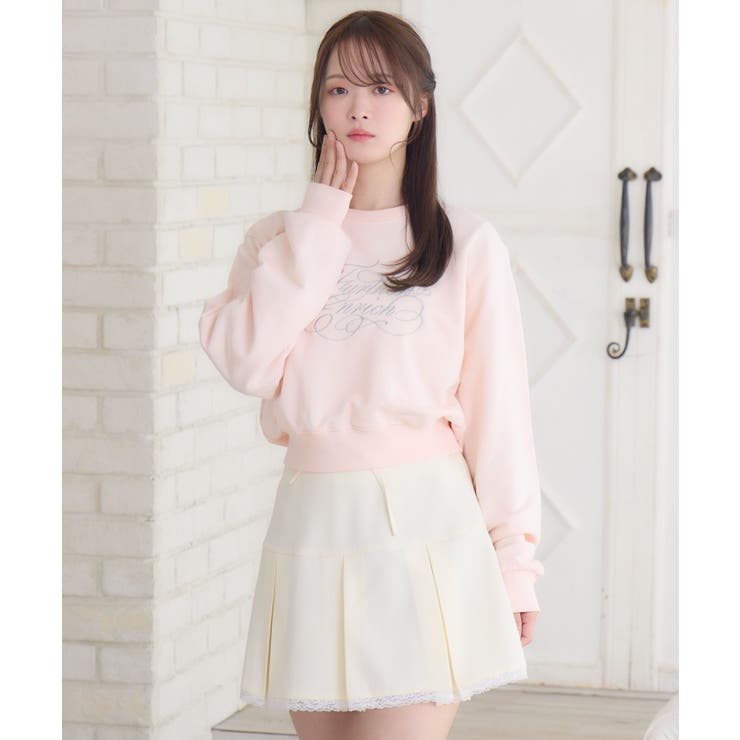 ラメ刺繍ロゴトレーナー | RETRO GIRL | 詳細画像25 