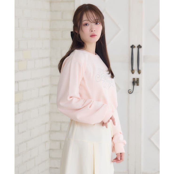 ラメ刺繍ロゴトレーナー | RETRO GIRL | 詳細画像26 