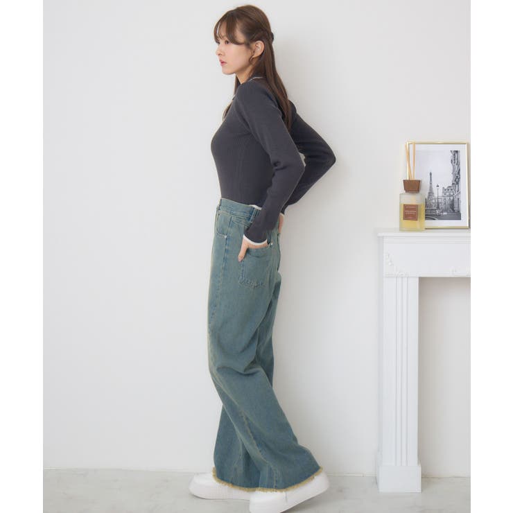 襟バイカラーリブNTPO | RETRO GIRL | 詳細画像12 