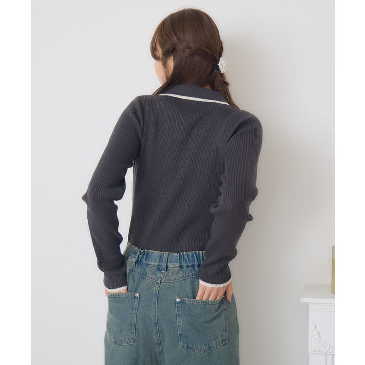 襟バイカラーリブNTPO | RETRO GIRL | 詳細画像17 