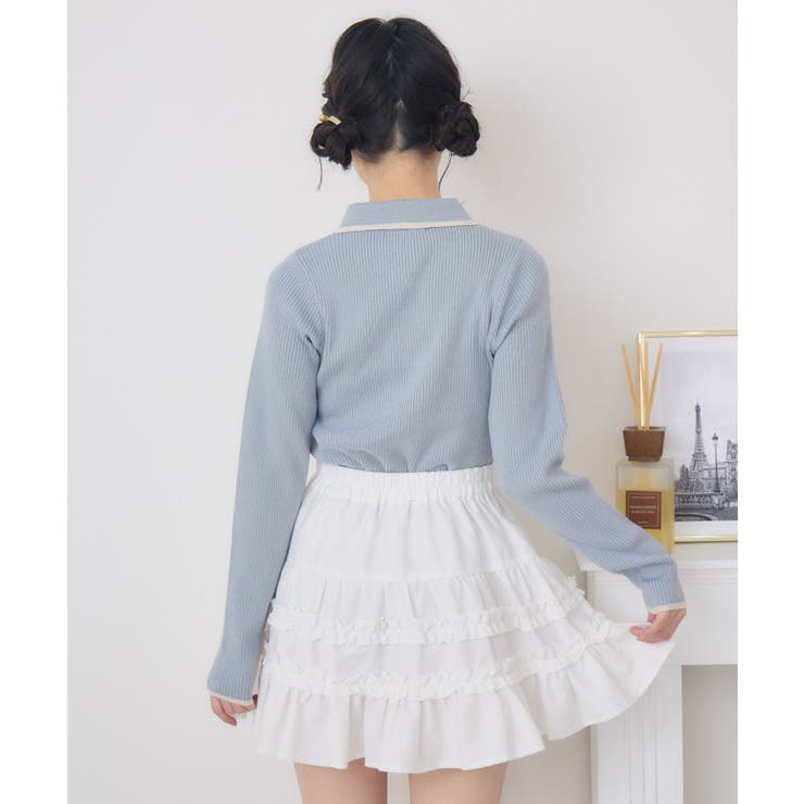 襟バイカラーリブNTPO | RETRO GIRL | 詳細画像26 