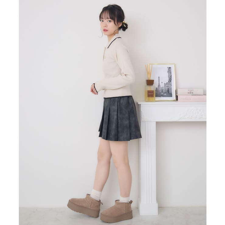 襟バイカラーリブNTPO | RETRO GIRL | 詳細画像4 