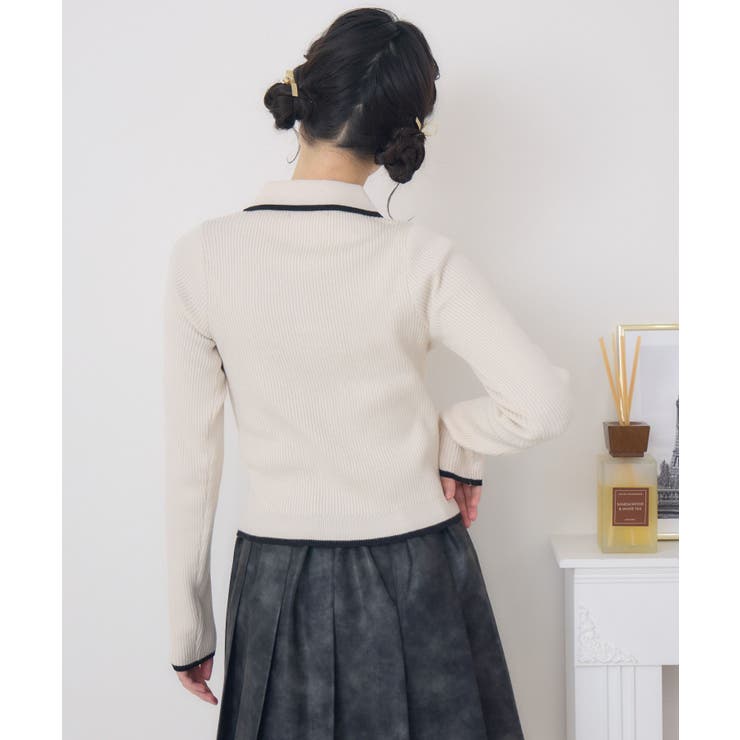 襟バイカラーリブNTPO | RETRO GIRL | 詳細画像9 