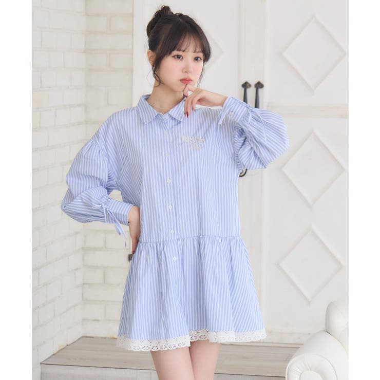 裾レースシャツOP | RETRO GIRL | 詳細画像12 