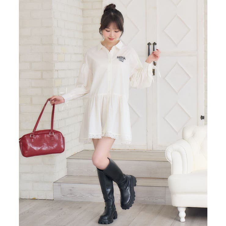 裾レースシャツOP | RETRO GIRL | 詳細画像13 